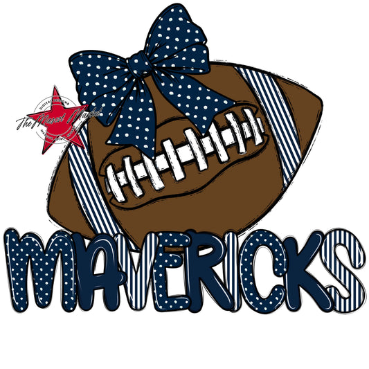 Mavericks Football Spirit Design-Navy