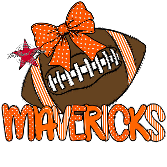 Mavericks Football Spirit Design-Orange