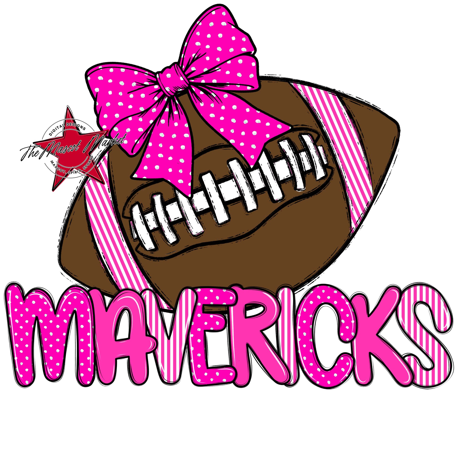 Mavericks Football Spirit Design-Pink