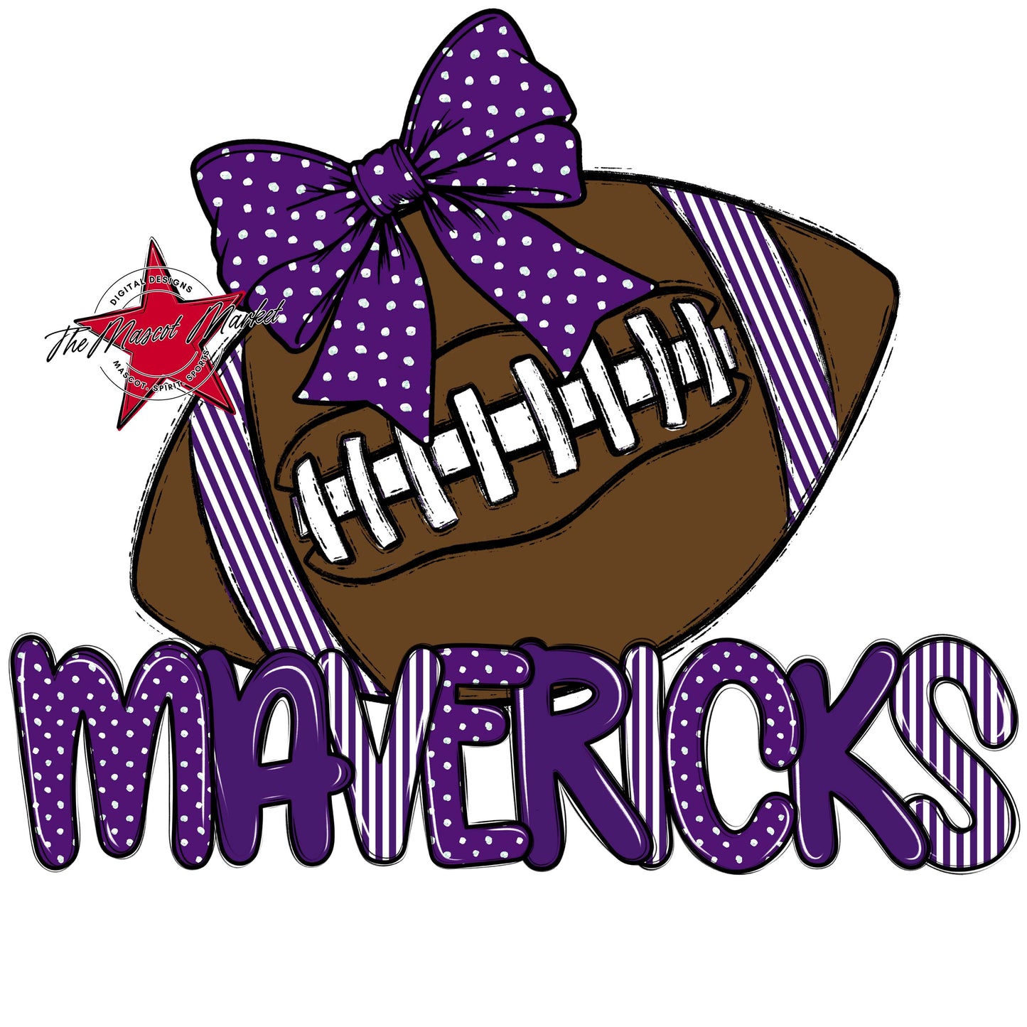 Mavericks Football Spirit Design-Purple