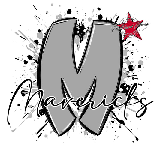 Mavericks Mascot Splatter-Grey
