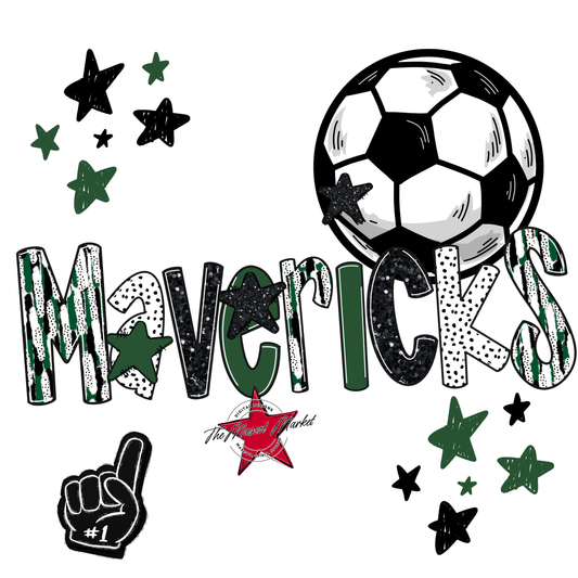 Mavericks Soccer Scrape-Green