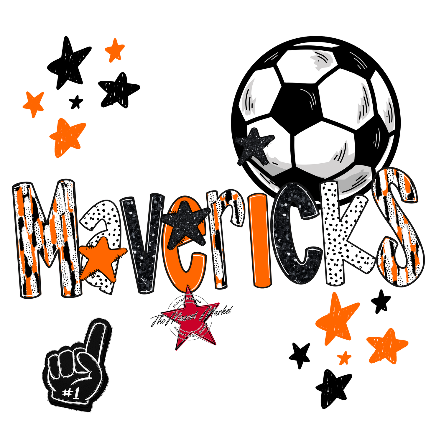 Mavericks Soccer Scrape-Orange