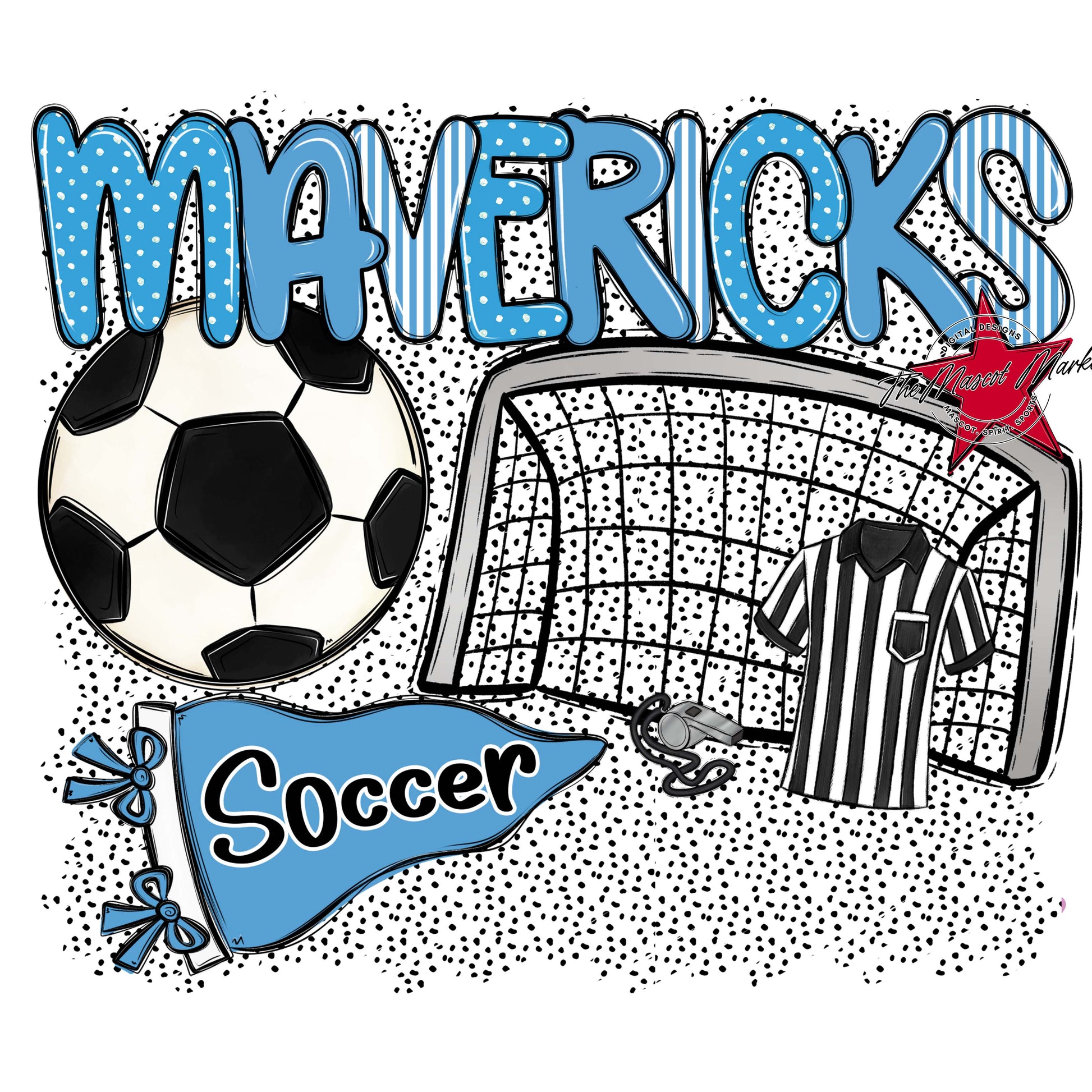 Mavericks Soccer Spirit-Carolina Blue