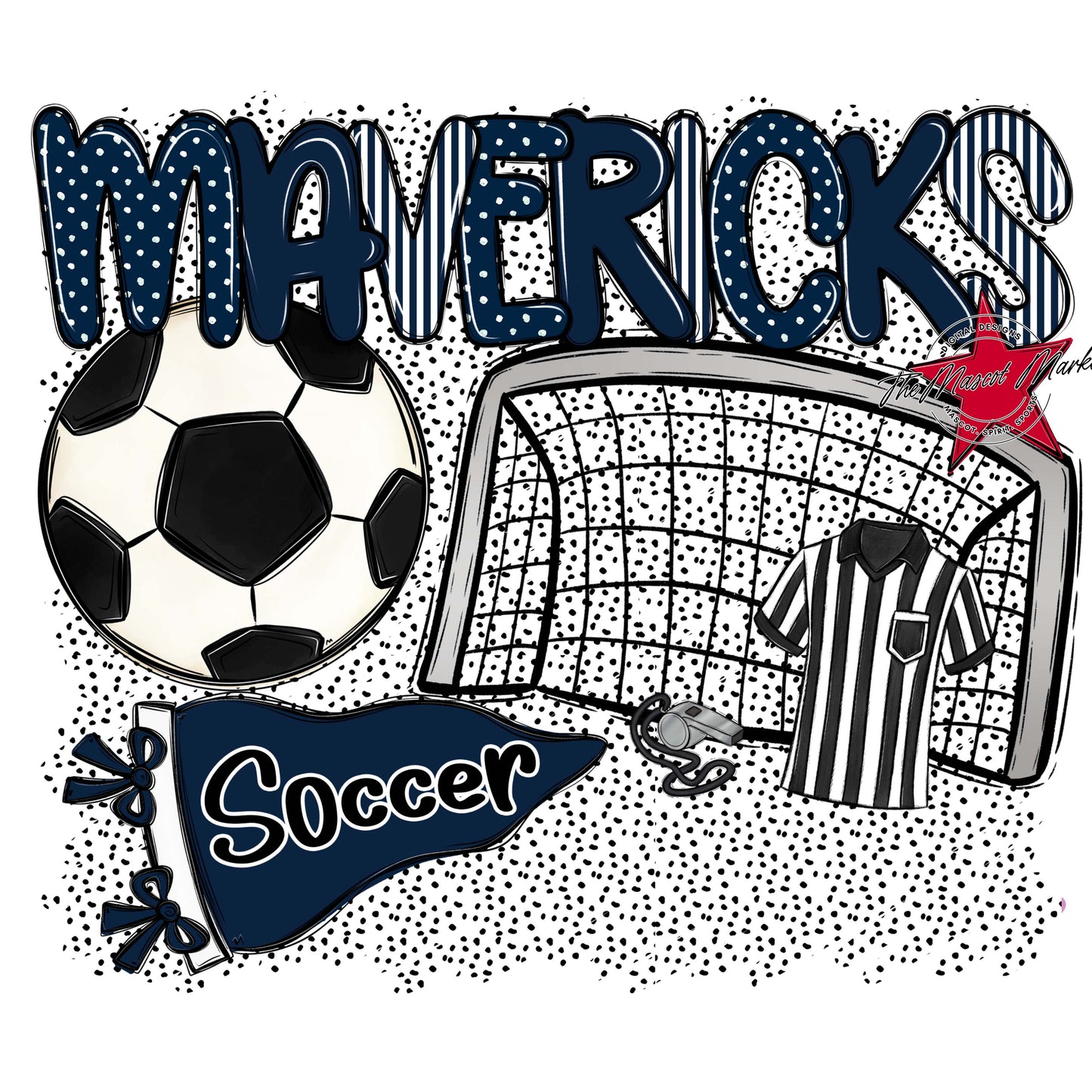 Mavericks Soccer Spirit-Navy