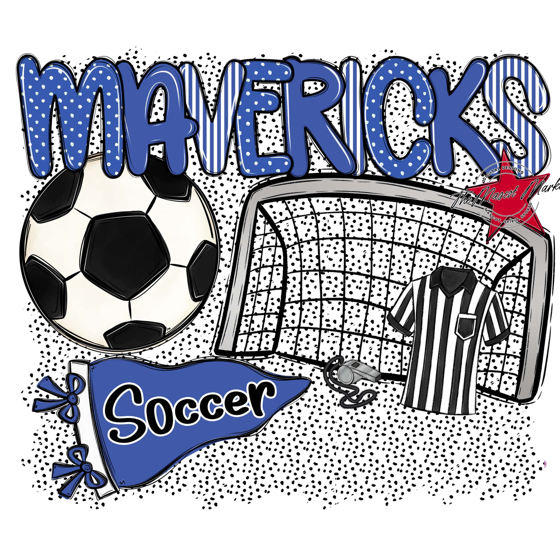 Mavericks Soccer Spirit-Off Blue