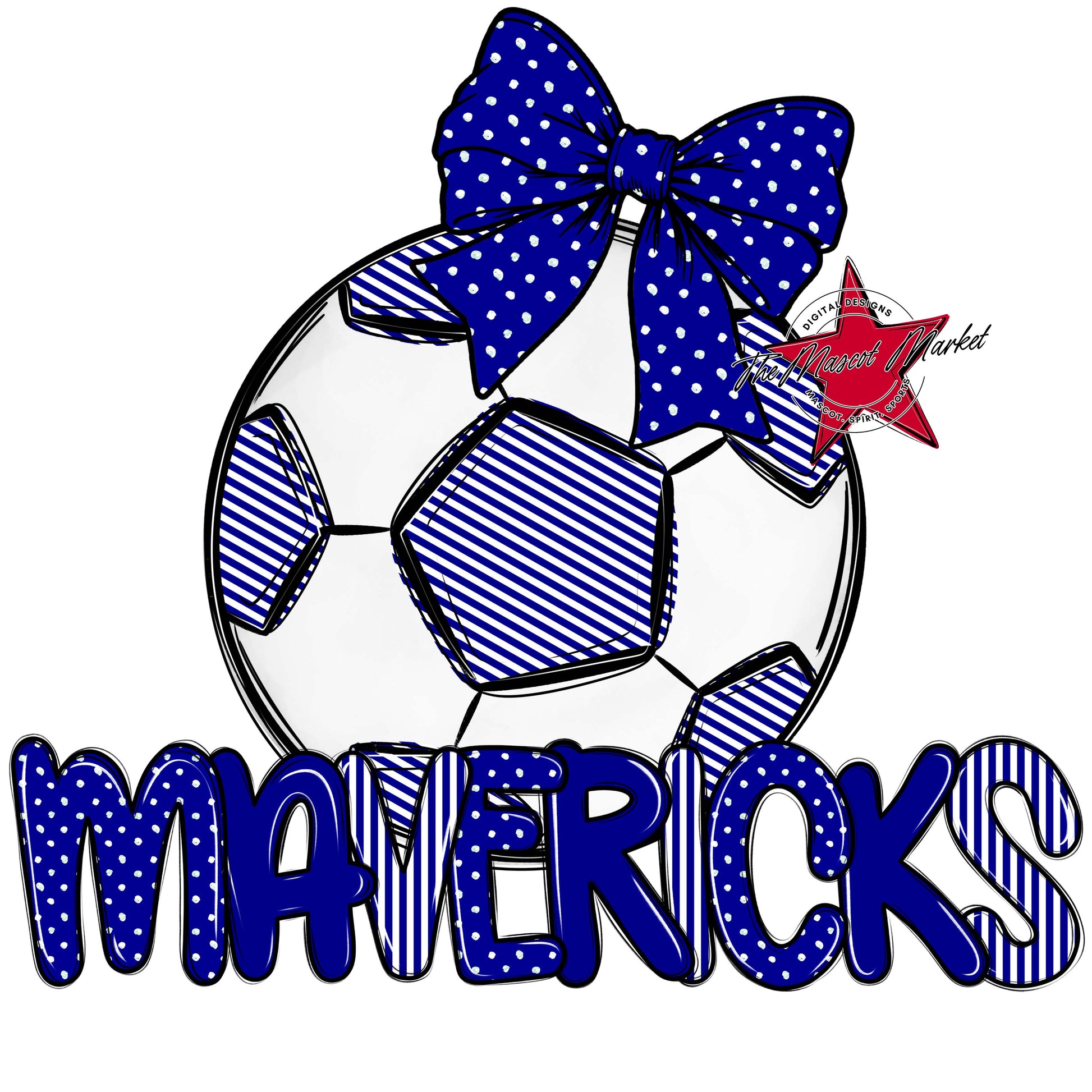 Mavericks Soccer Spirit Design-Blue