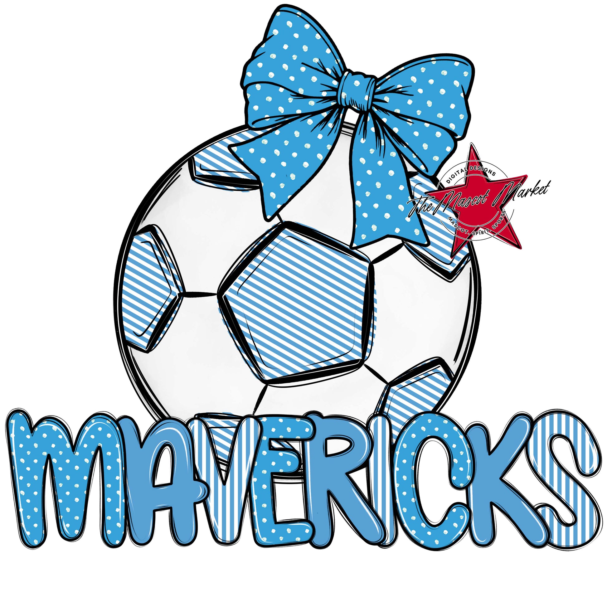 Mavericks Soccer Spirit Design-Carolina Blue