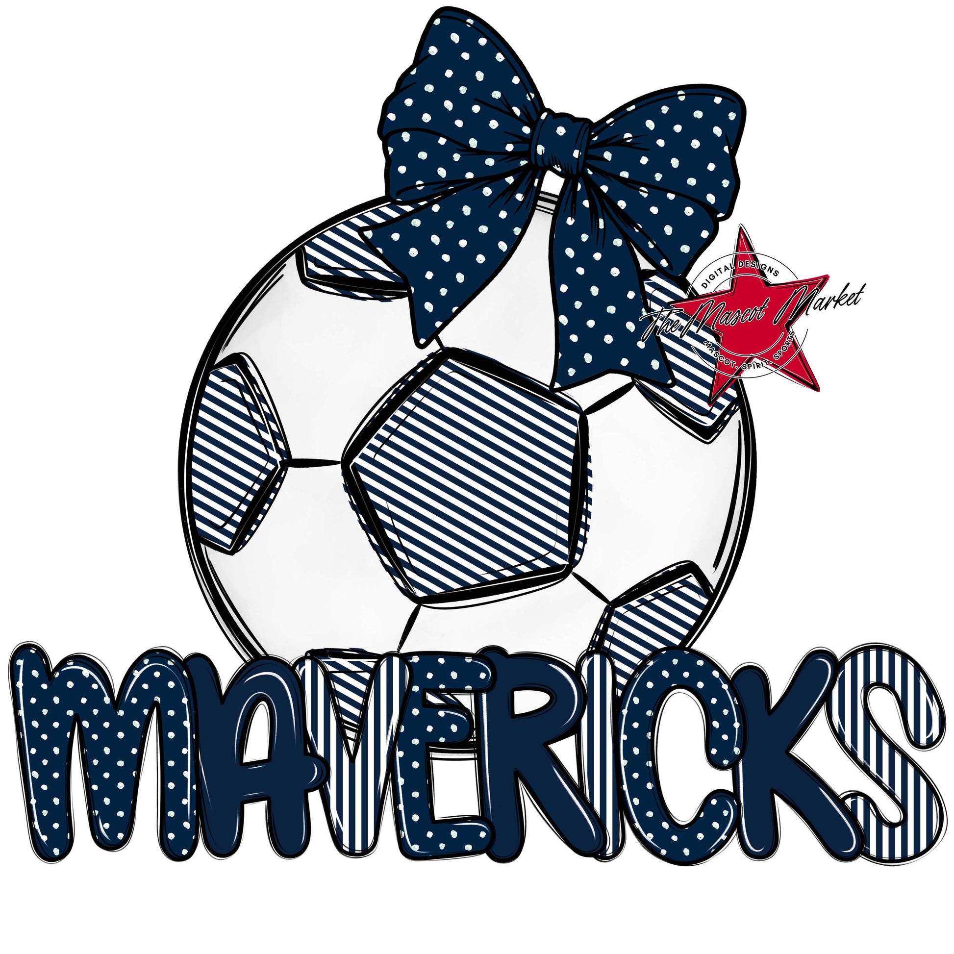 Mavericks Soccer Spirit Design-Navy