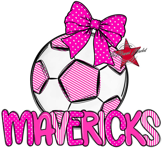 Mavericks Soccer Spirit Design-Pink