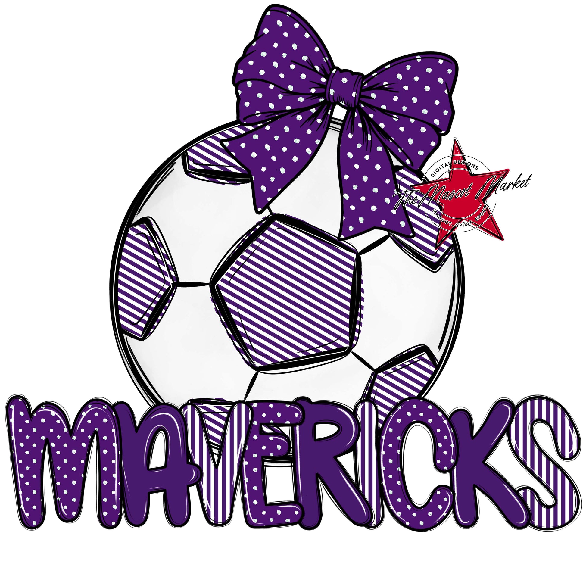 Mavericks Soccer Spirit Design-Purple