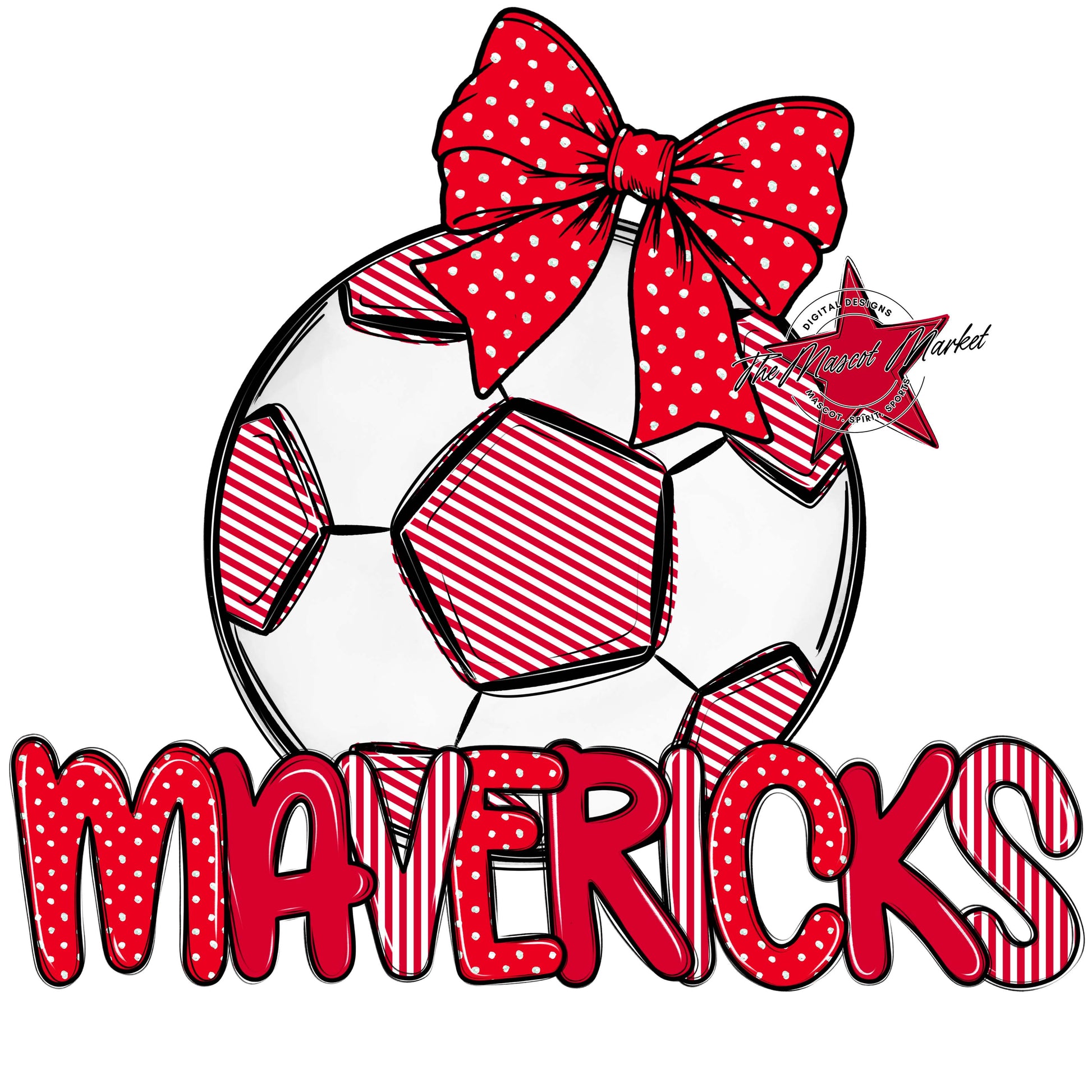 Mavericks Soccer Spirit Design-Red