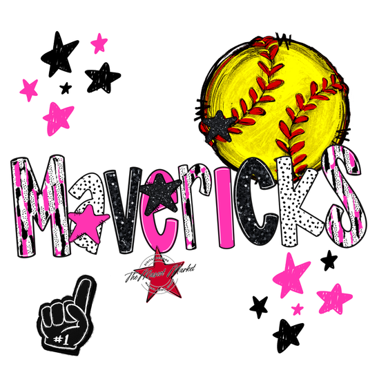 Mavericks Softball Scrape-Pink