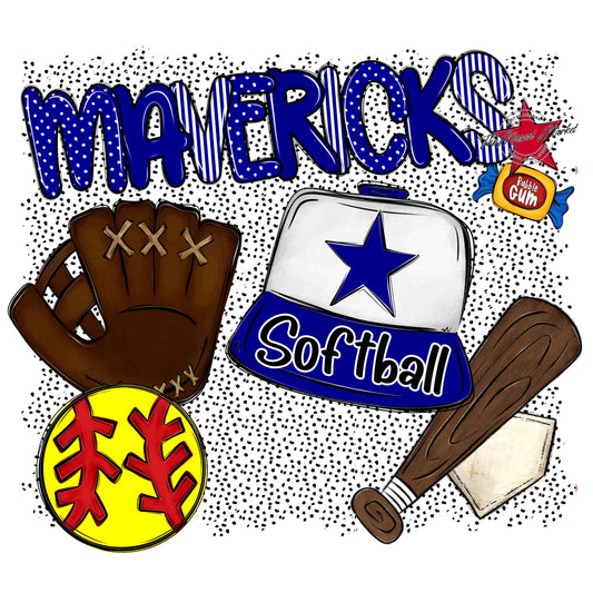 Mavericks Softball Spirit-Blue