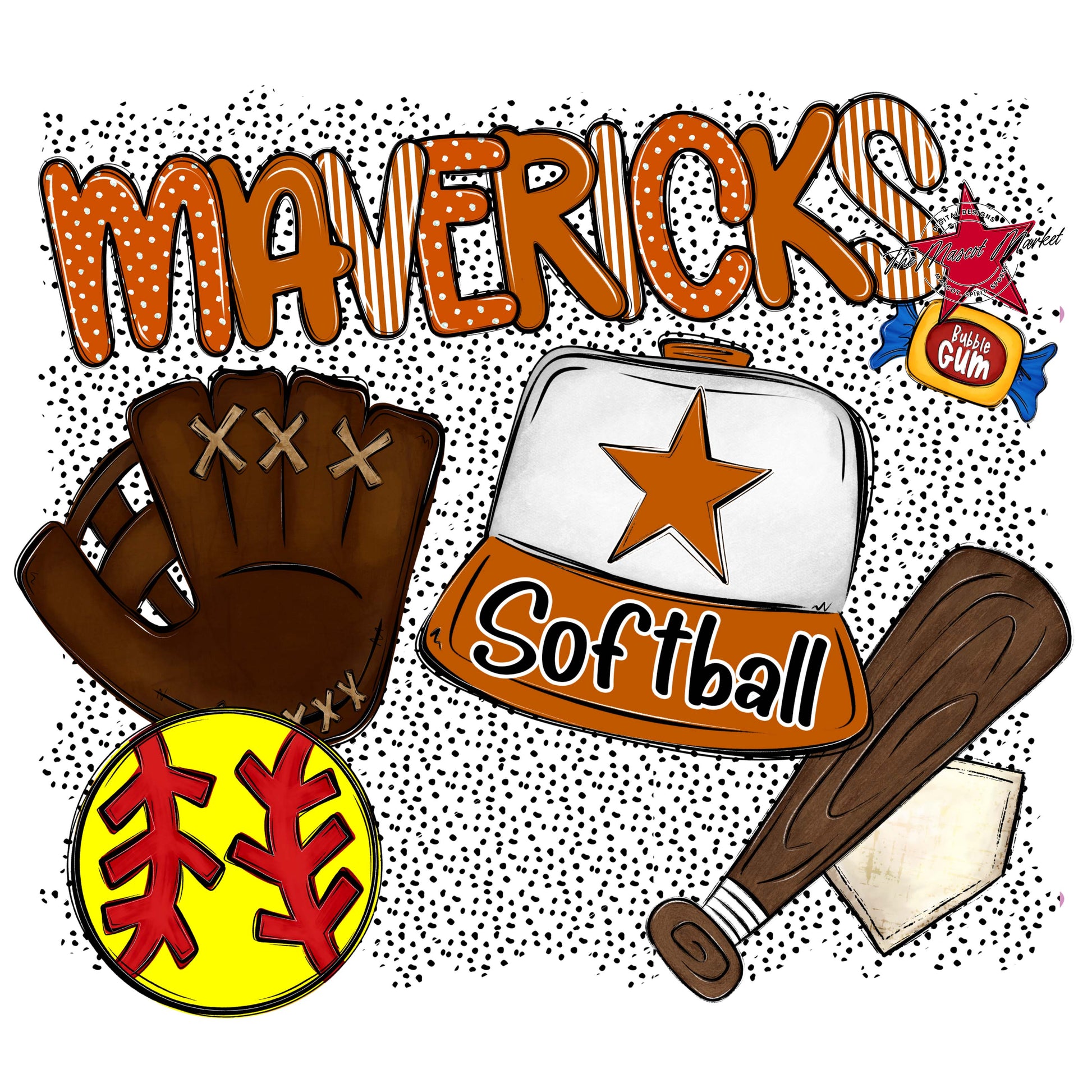 Mavericks Softball Spirit-Burnt Orange