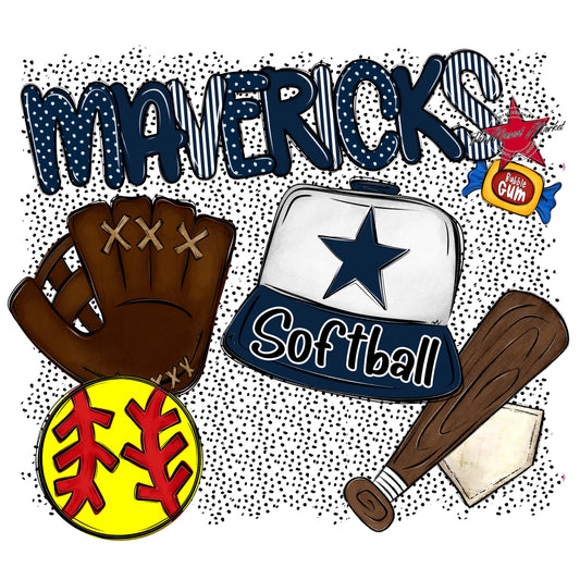 Mavericks Softball Spirit-Navy