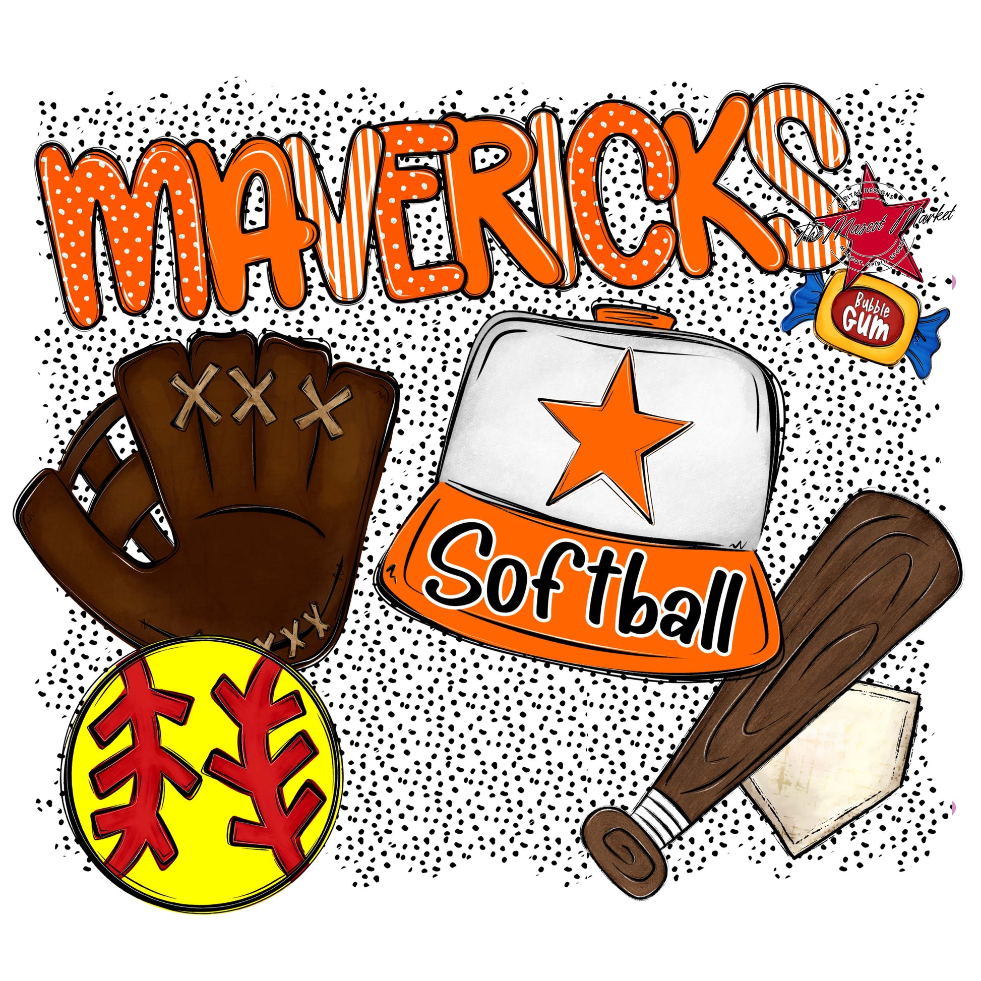 Mavericks Softball Spirit-Orange