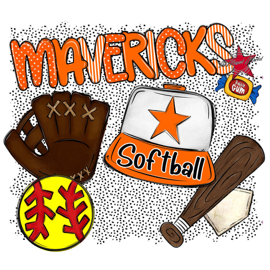 Mavericks Softball Spirit-Orange
