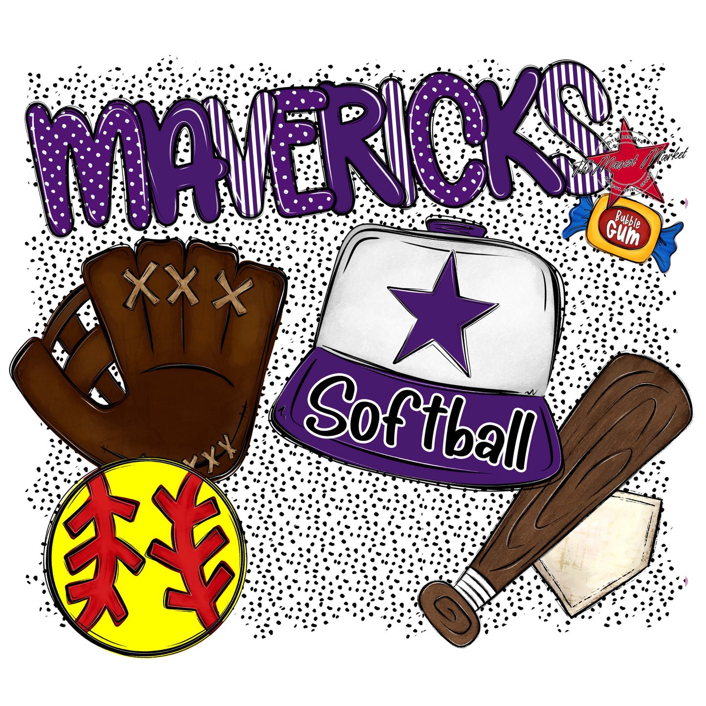 Mavericks Softball Spirit-Purple