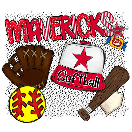 Mavericks Softball Spirit-Red