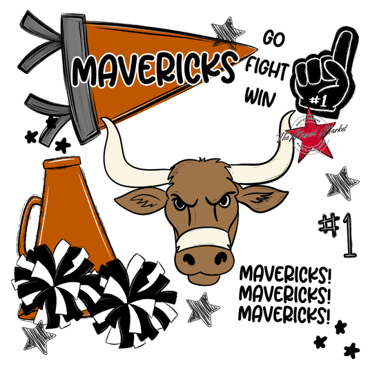 Mavericks Spirit Design-Burnt Orange