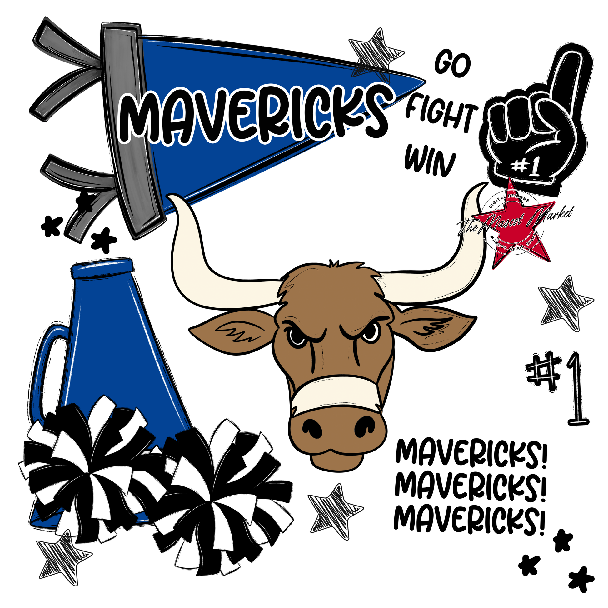 Mavericks Spirit Design-Off Blue