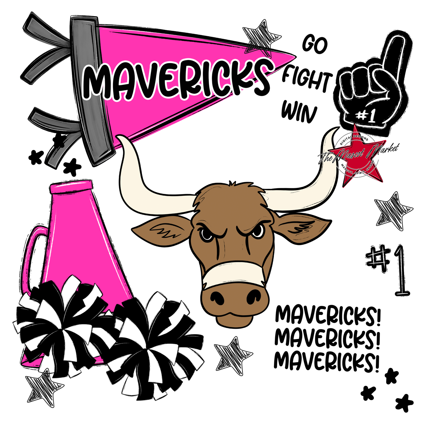 Mavericks Spirit Design-Pink