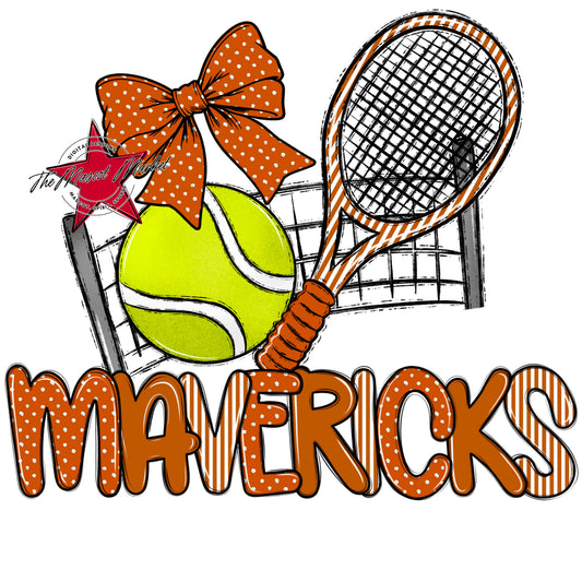 Mavericks Tennis Spirit Design-Burnt Orange