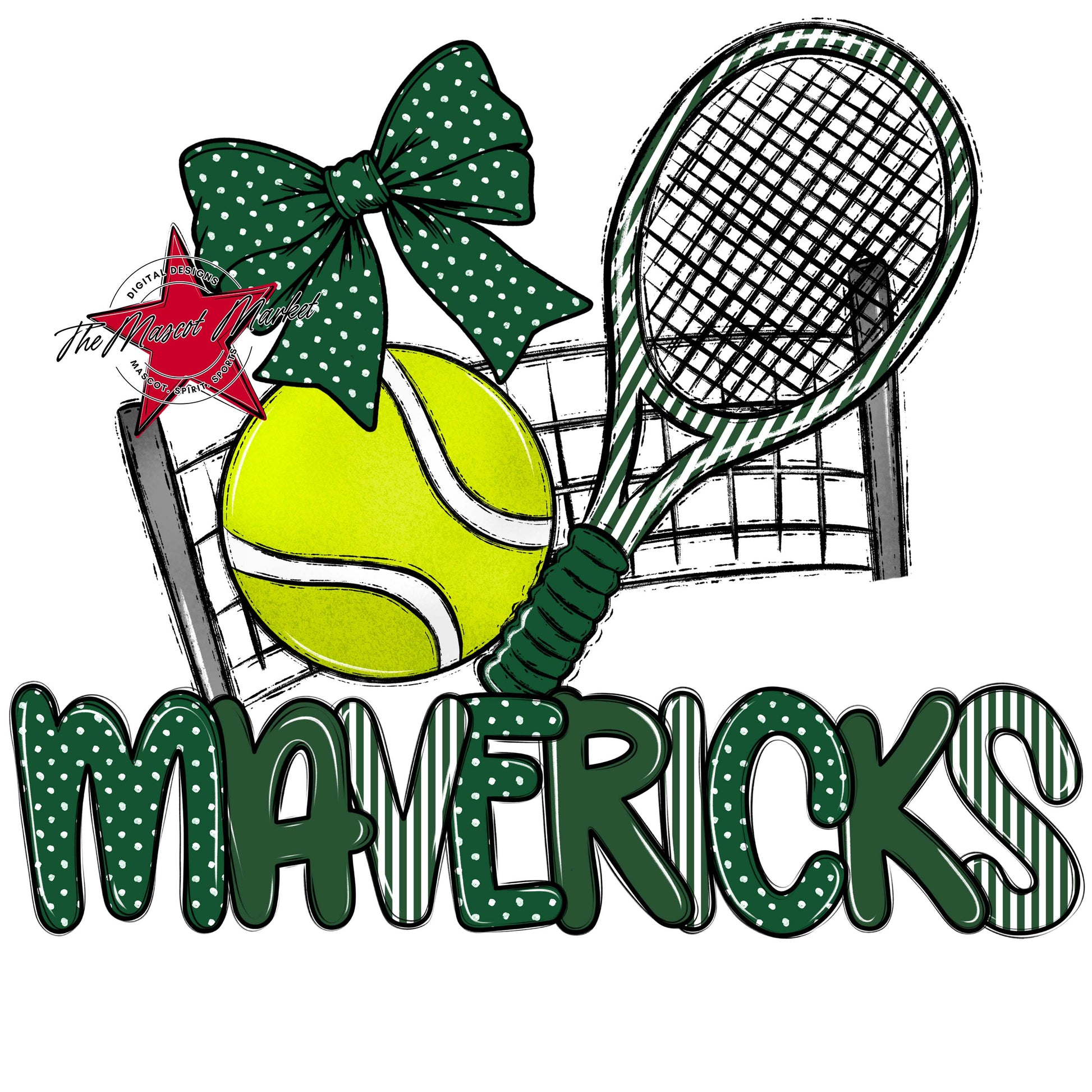 Mavericks Tennis Spirit Design-Green
