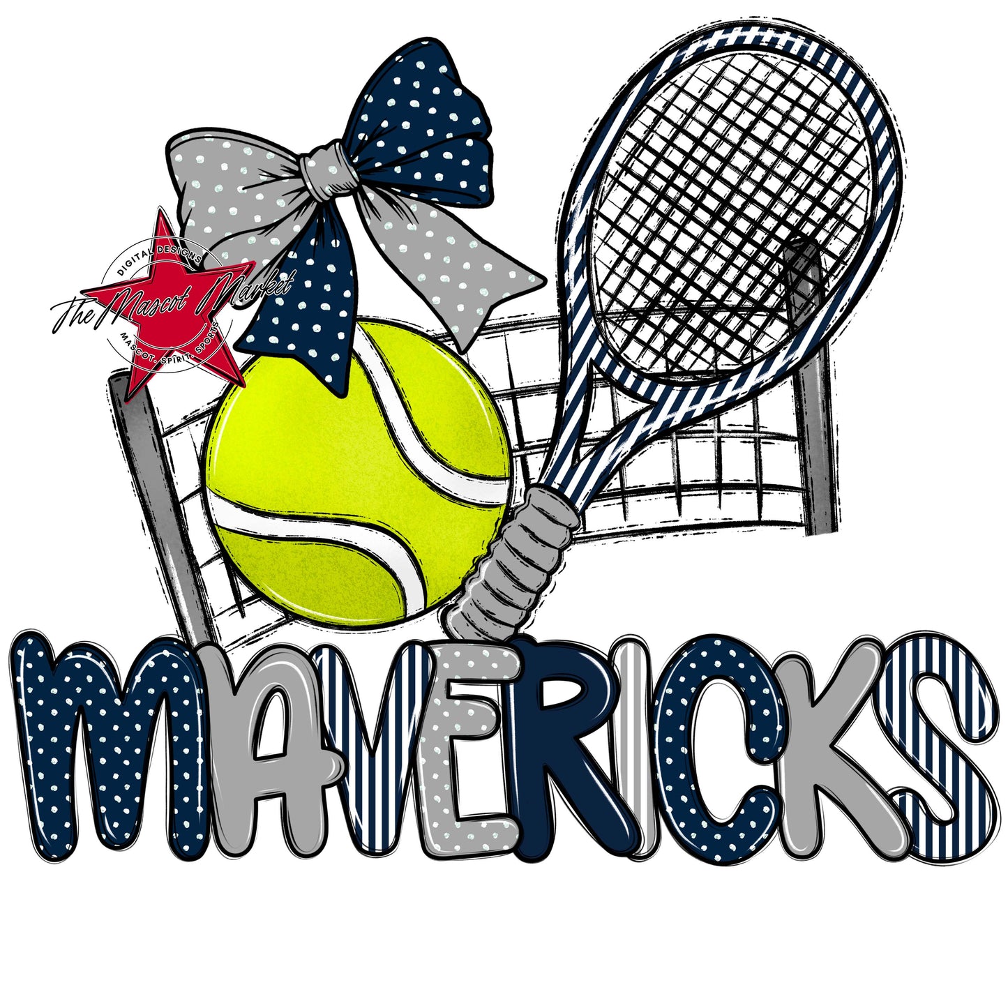 Mavericks Tennis Spirit Design-Navy & Grey