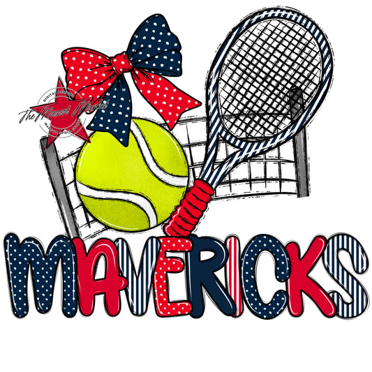 Mavericks Tennis Spirit Design-Navy & Red