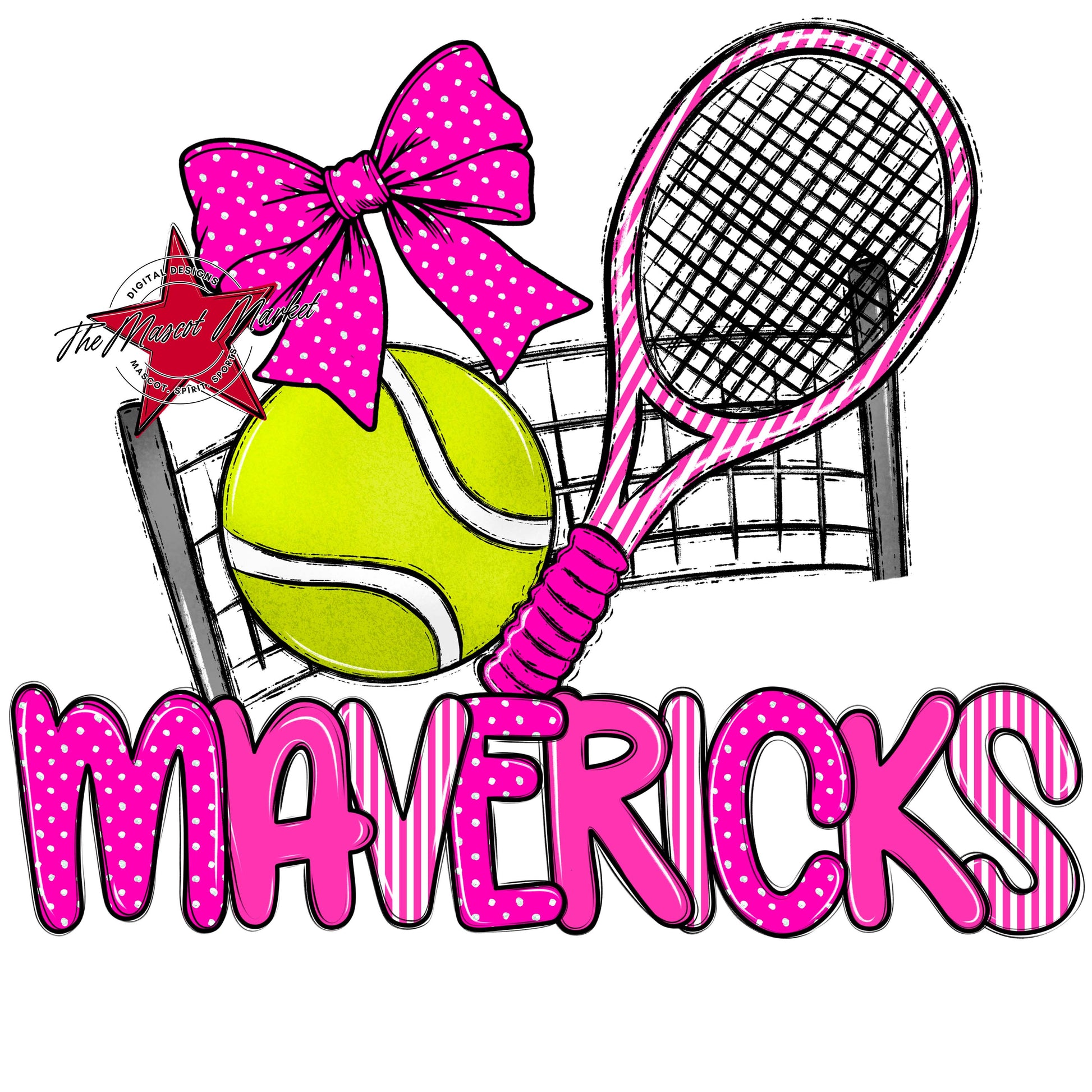 Mavericks Tennis Spirit Design-Pink
