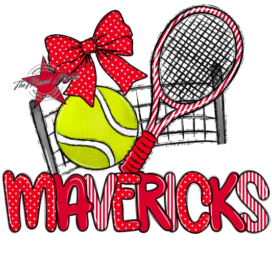 Mavericks Tennis Spirit Design-Red