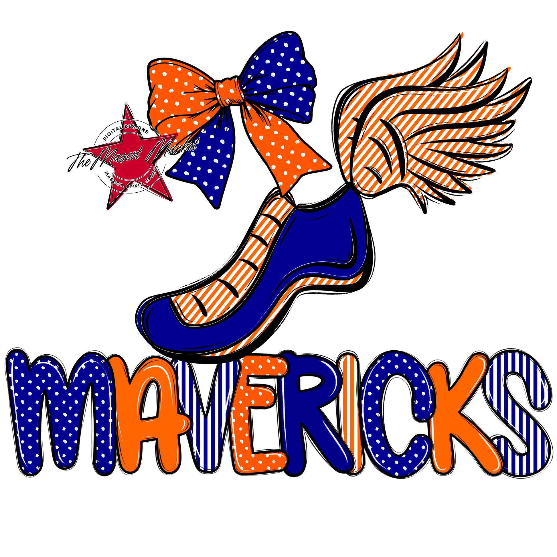 Mavericks Track Spirit Design-Blue & Orange