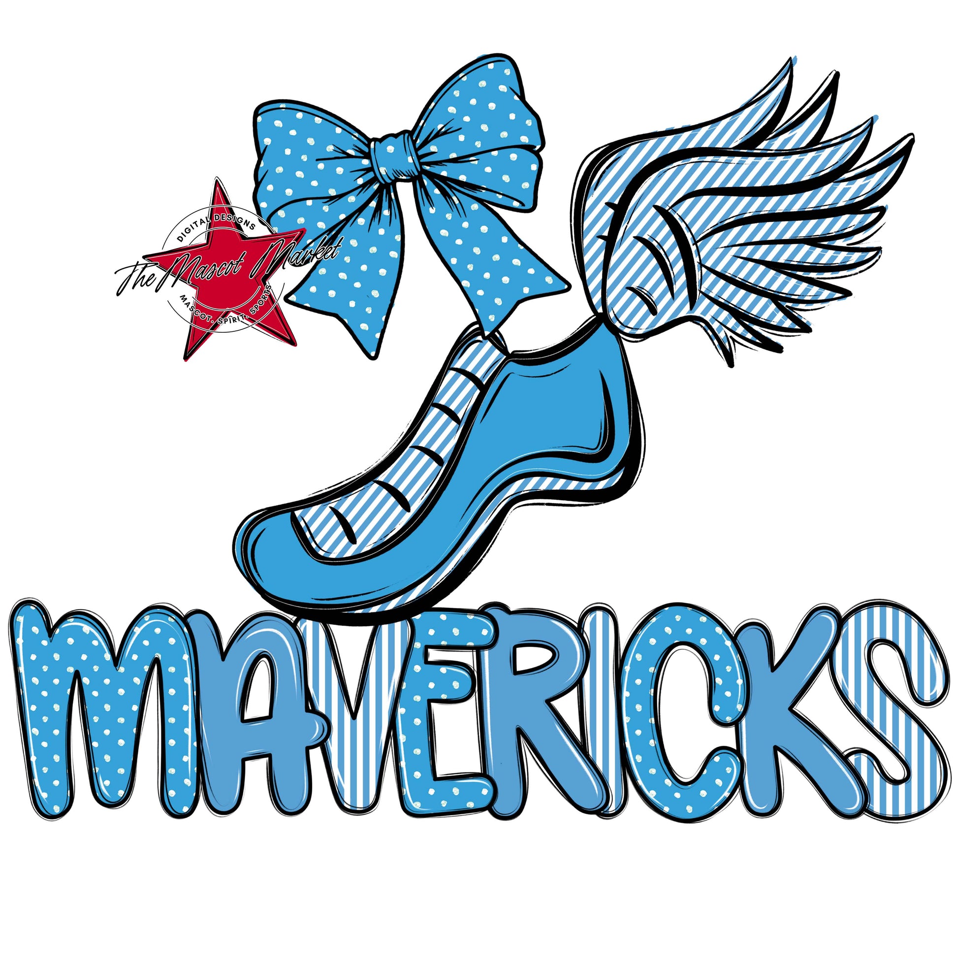 Mavericks Track Spirit Design-Carolina Blue