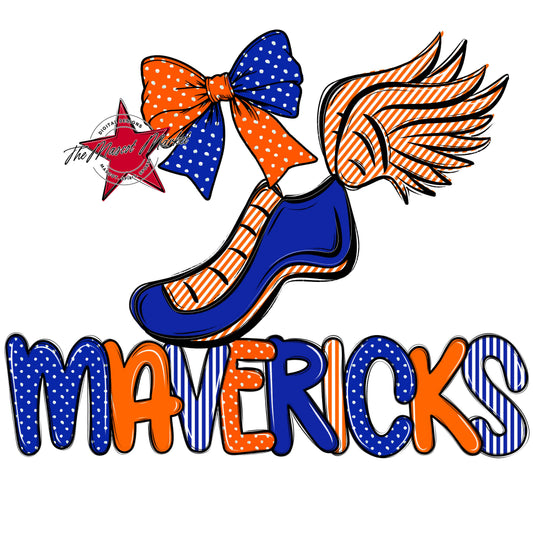 Mavericks Track Spirit Design-Royal Blue & Orange