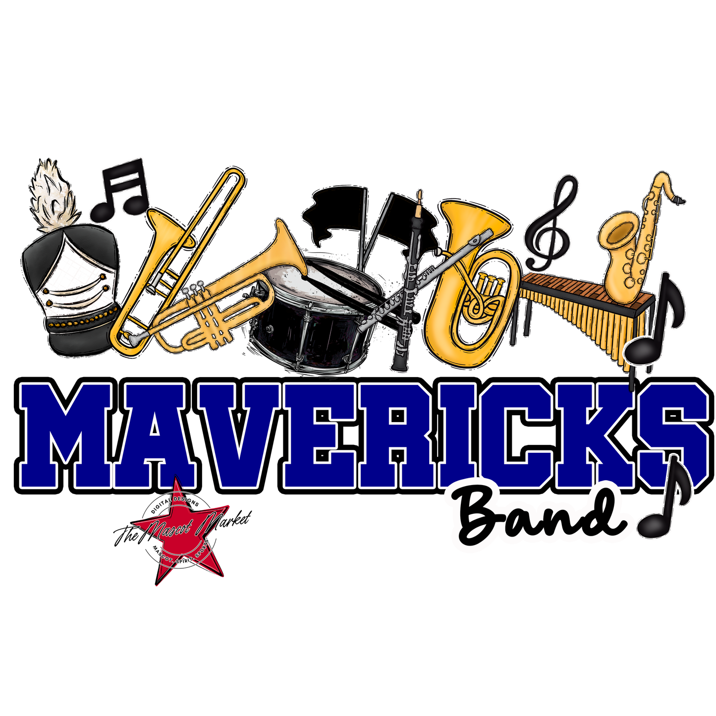 Mavericks Varsity Band-Blue