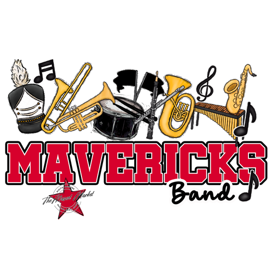 Mavericks Varsity Band-Red