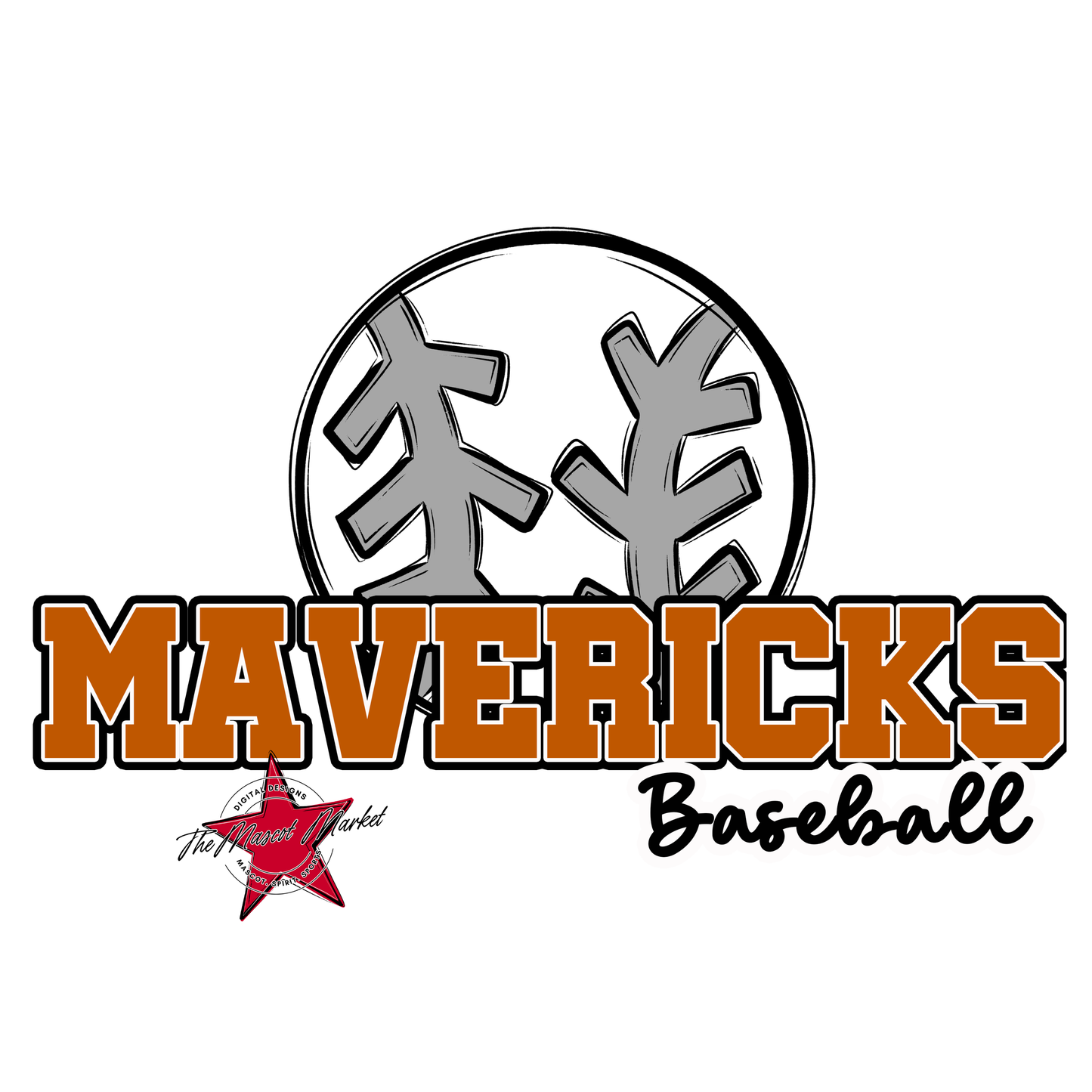 Mavericks Varsity Baseball-Burnt Orange