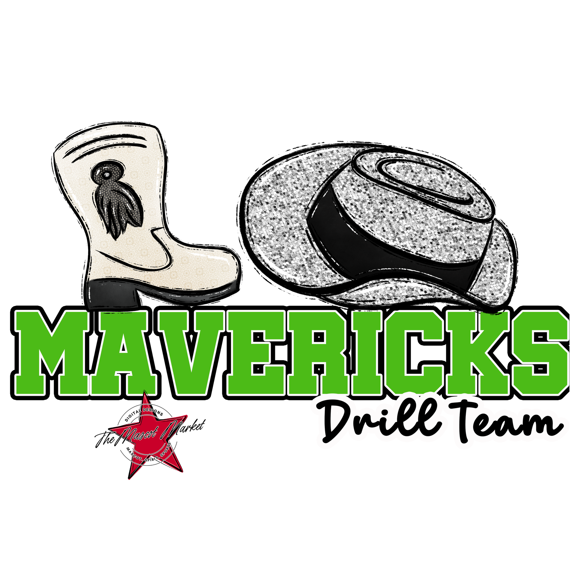 Mavericks Varsity Drillteam-Bright Green
