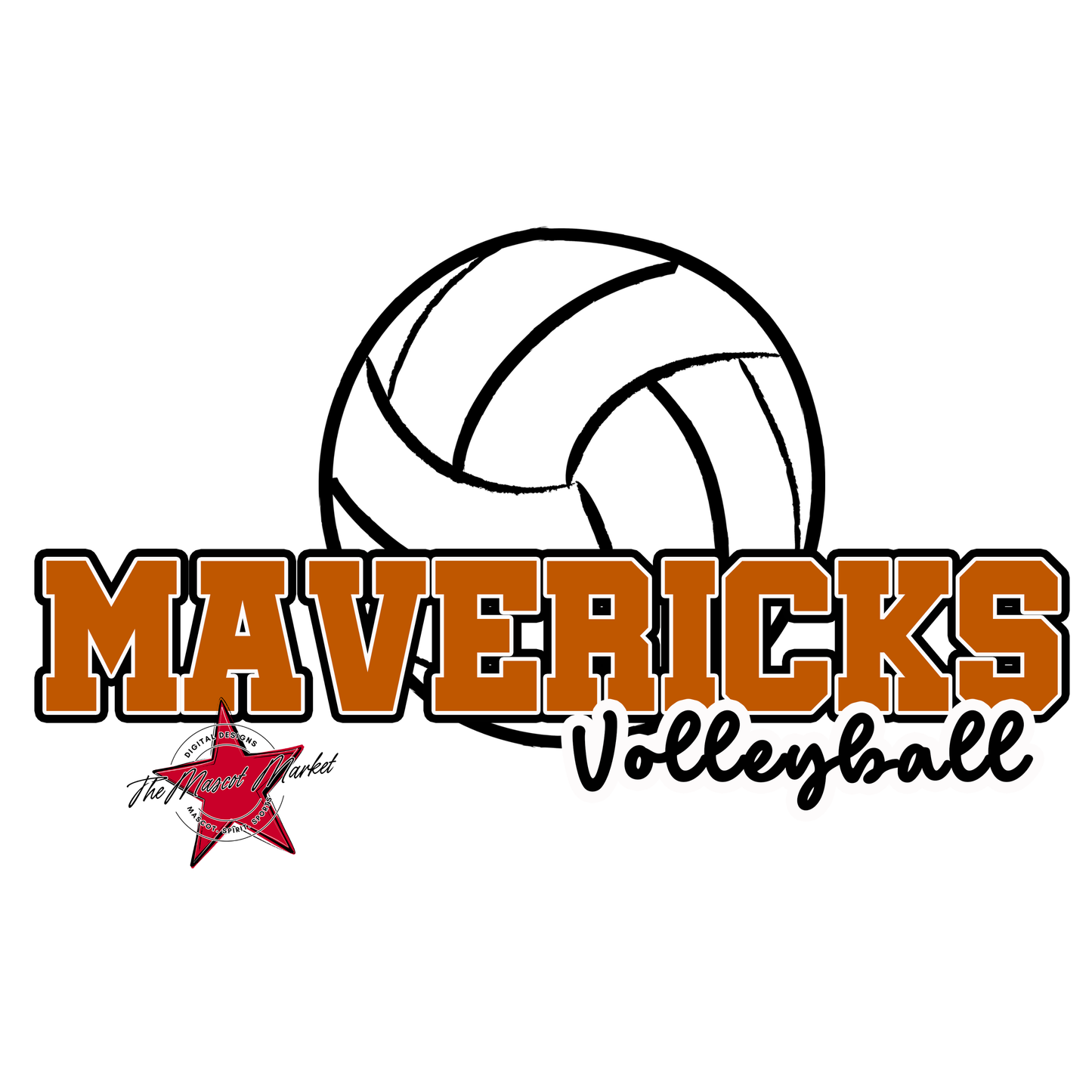 Mavericks Varsity Volleyball-Burnt Orange