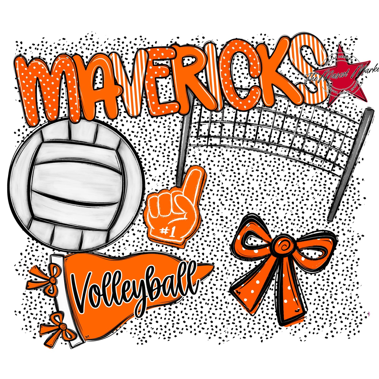 Mavericks Volleyball Spirit-Orange