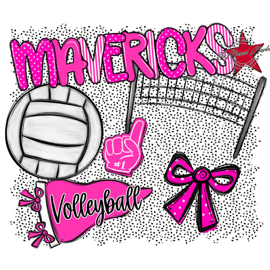 Mavericks Volleyball Spirit-Pink