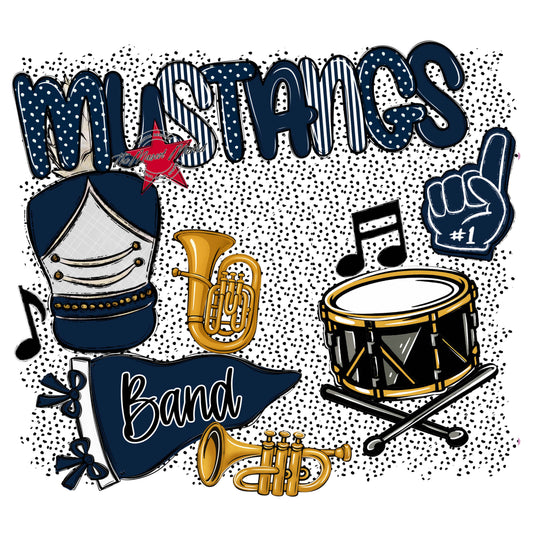 Mustangs Band Spirit-Navy
