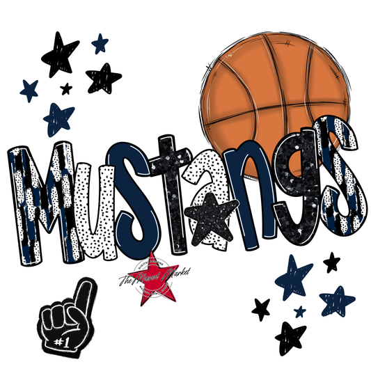 Mustangs Basketball Scrape-Navy