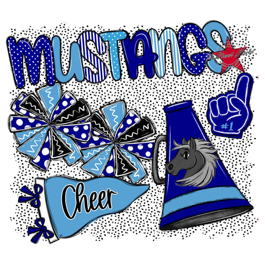 Mustangs Cheer Spirit-Blue & Carolina Blue