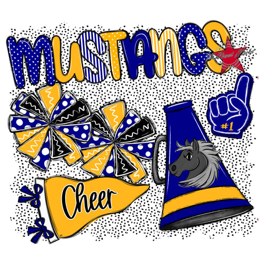 Mustangs Cheer Spirit-Blue & Yellow