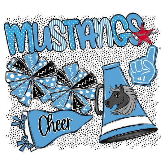 Mustangs Cheer Spirit-Carolina Blue