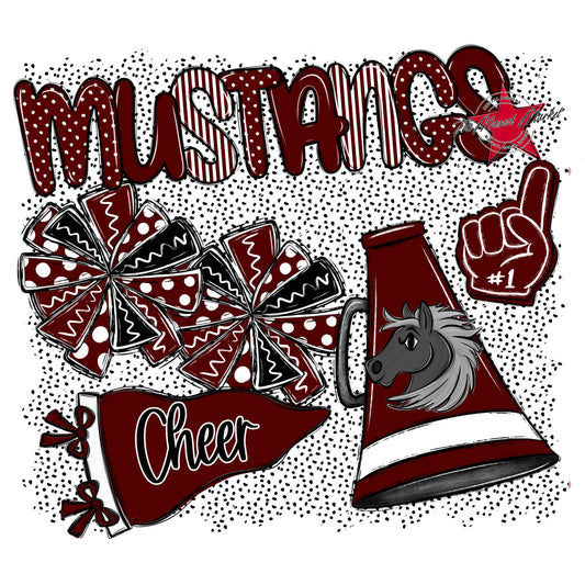 Mustangs Cheer Spirit-Maroon