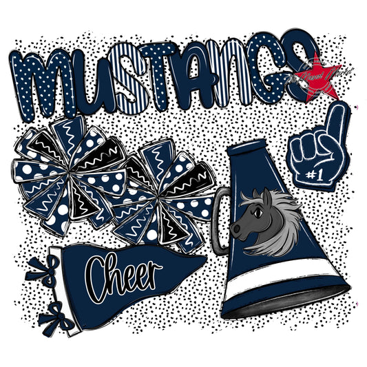 Mustangs Cheer Spirit-Navy